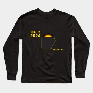 Total Solar Eclipse Arkansas State 2024 Long Sleeve T-Shirt